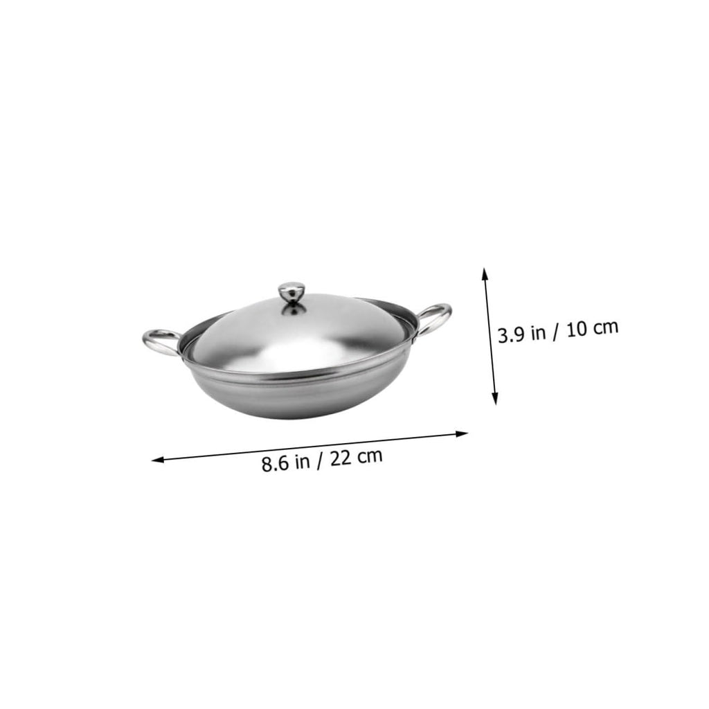 Stainless Steel Double Handle Cooking Pot with Lid T841834