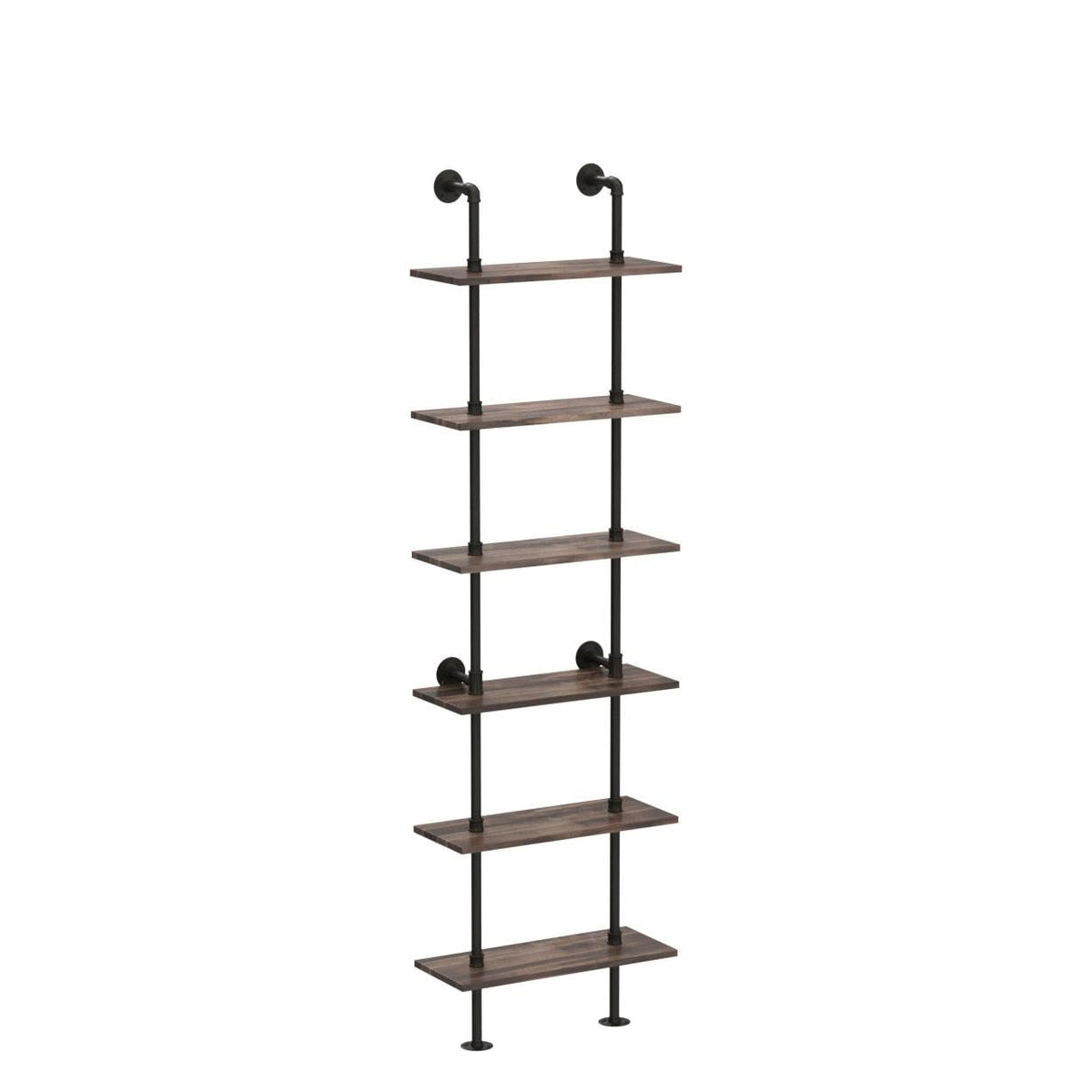 6 Tier Industrial Pipe Bookshelf N7060