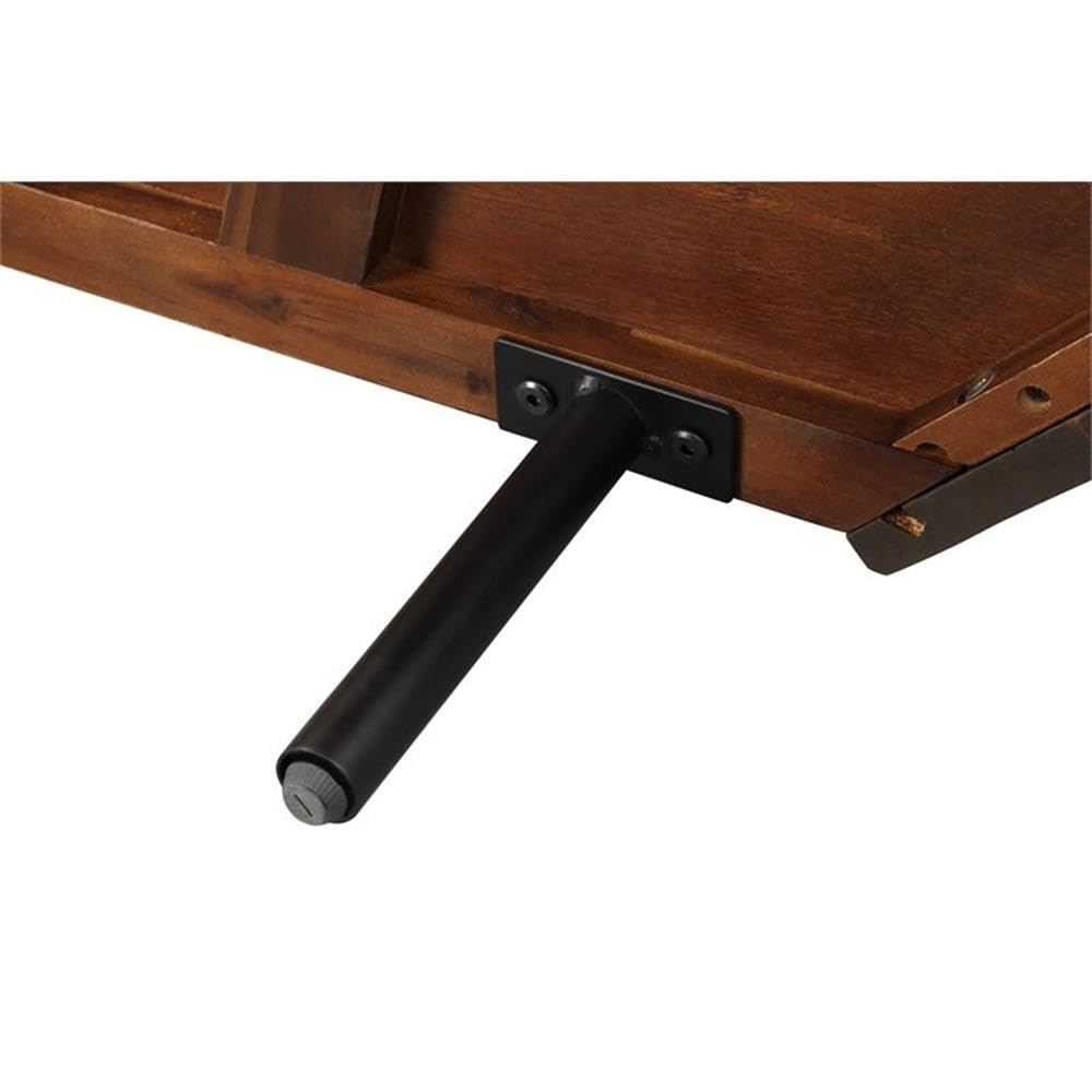 Brown Acacia Wood Corner Media Stand C64727