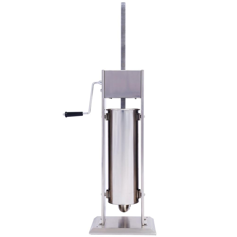 7L Stainless Steel Vertical Sausage Stuffer with 4 Stuffing Tubes V190