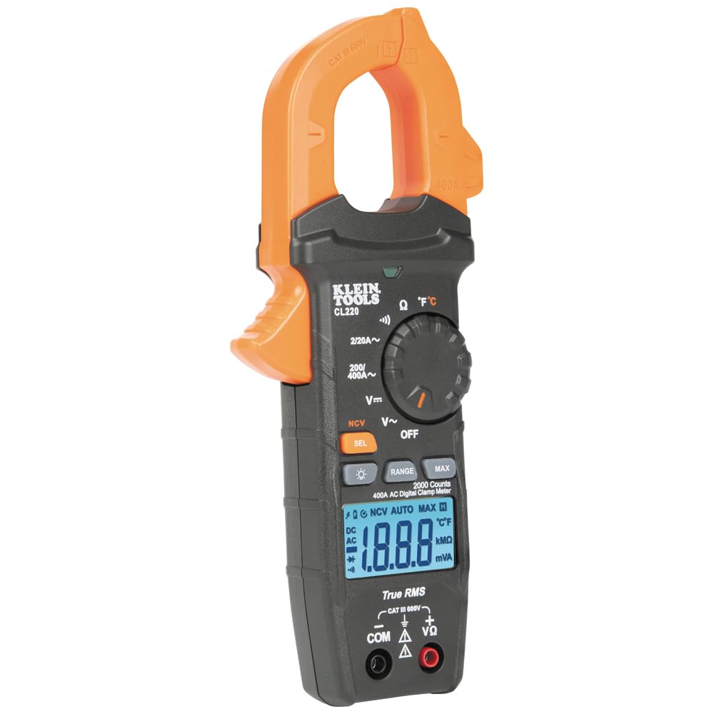 Digital Clamp Meter, Auto-Ranging 400 Amp AC K647714