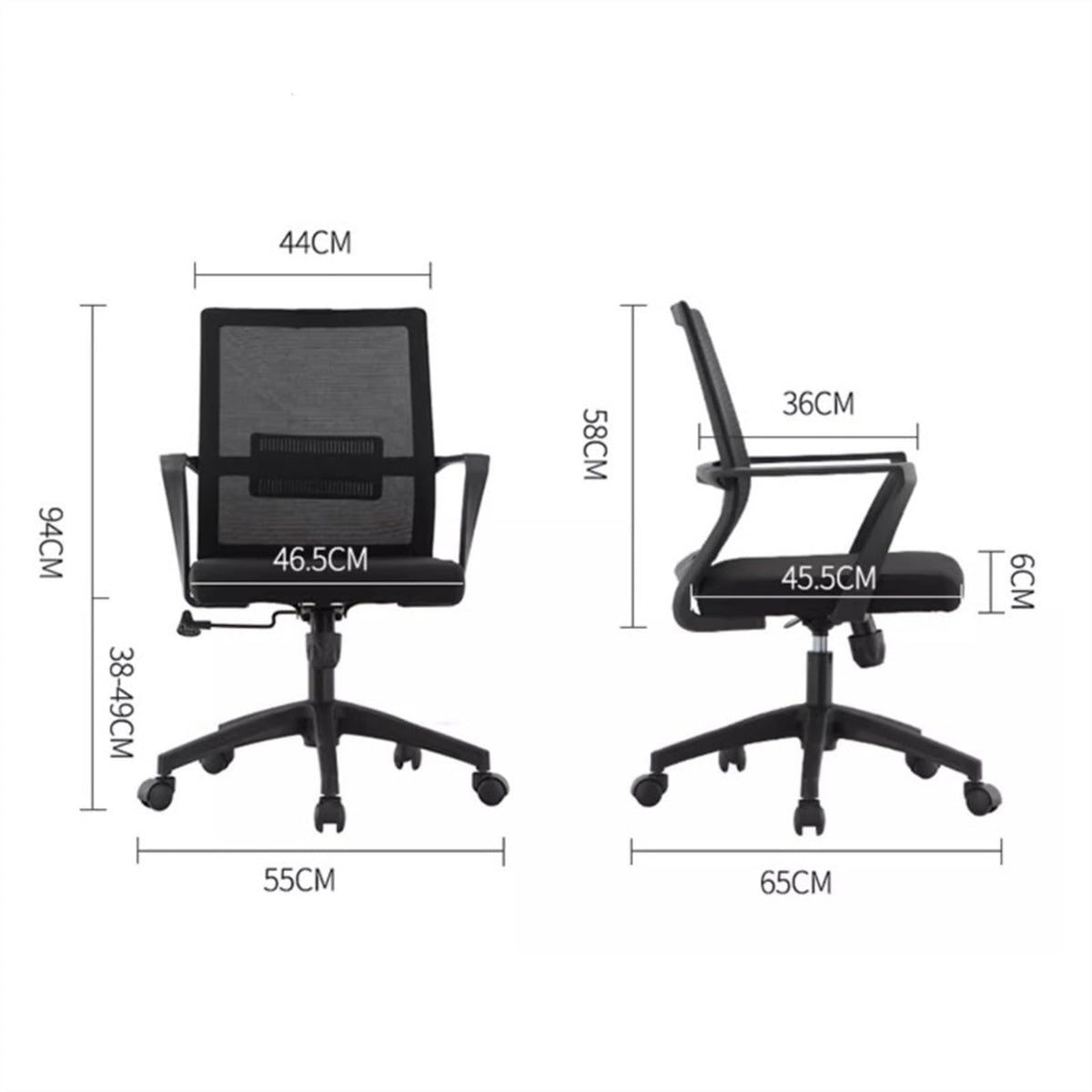 Orange Mesh Ergonomic Office Chair E293