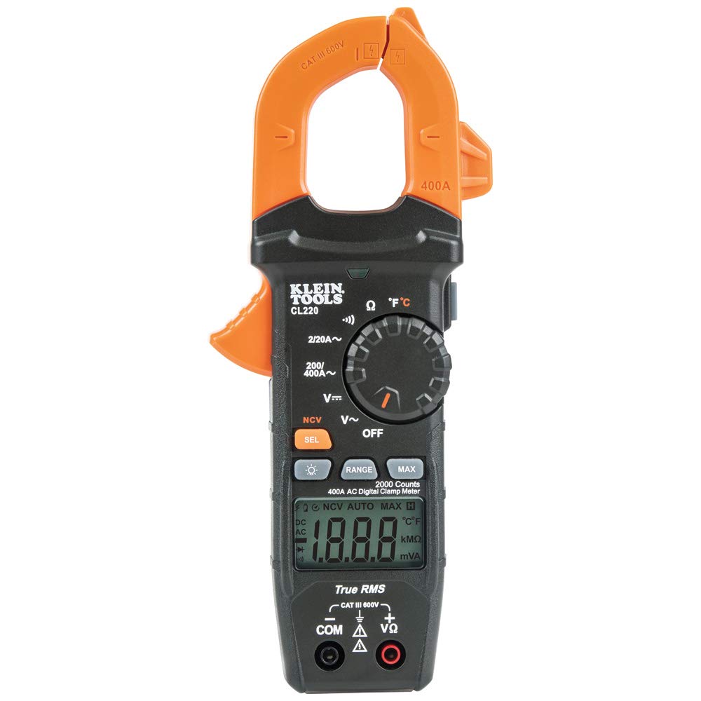 Digital Clamp Meter, Auto-Ranging 400 Amp AC K647714