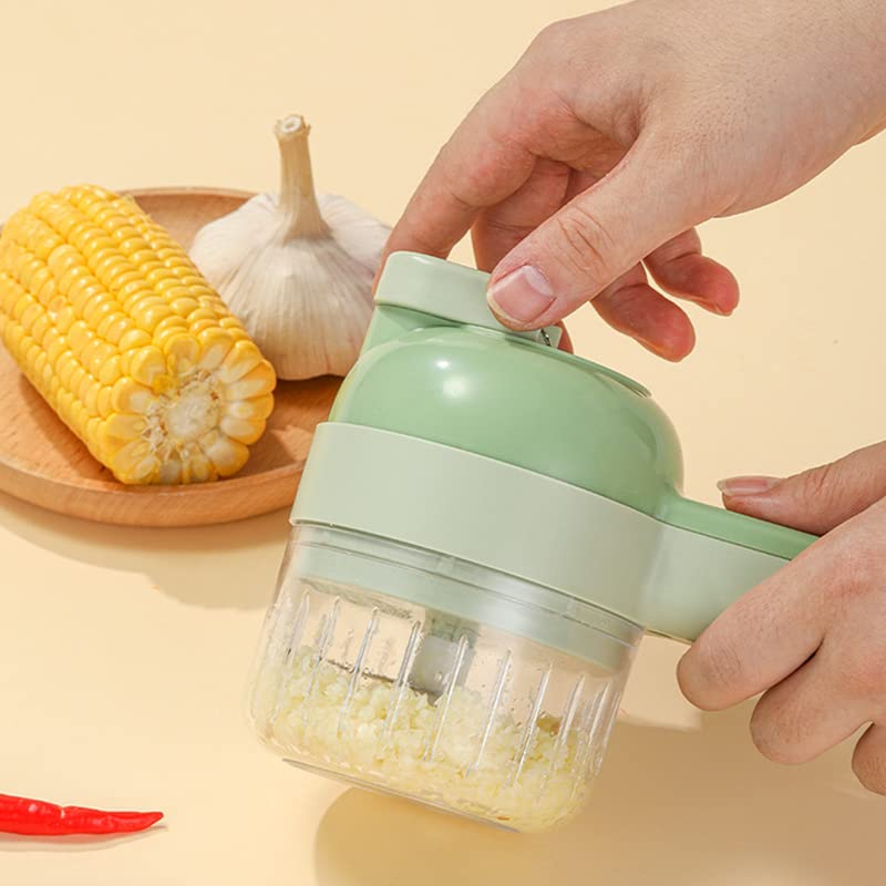 Electric Vegetable Cutter Set 4 in 1 Portable Rechargeable Wireless Food Processor I326