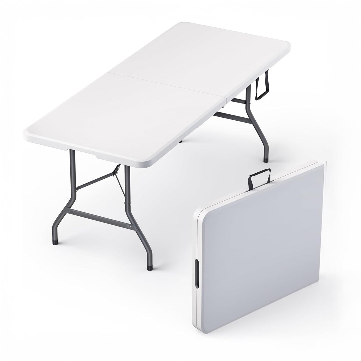 6 Feet Foldable Table with Steel Legs Q258082
