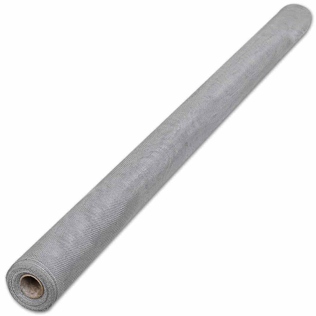 Aluminum Mesh Screen 39.4x196.9 Inches Silver Y9585