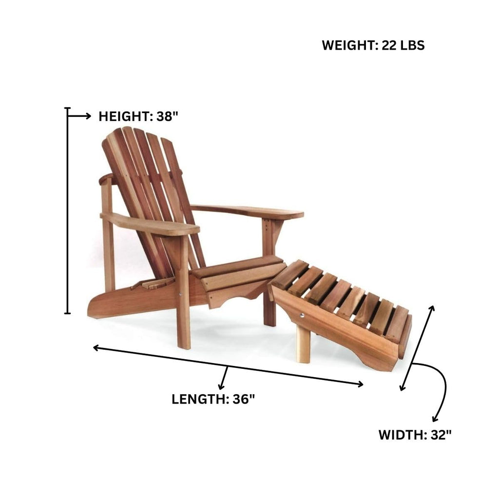 Adirondack Cedar Patio Chair & Ottoman E680