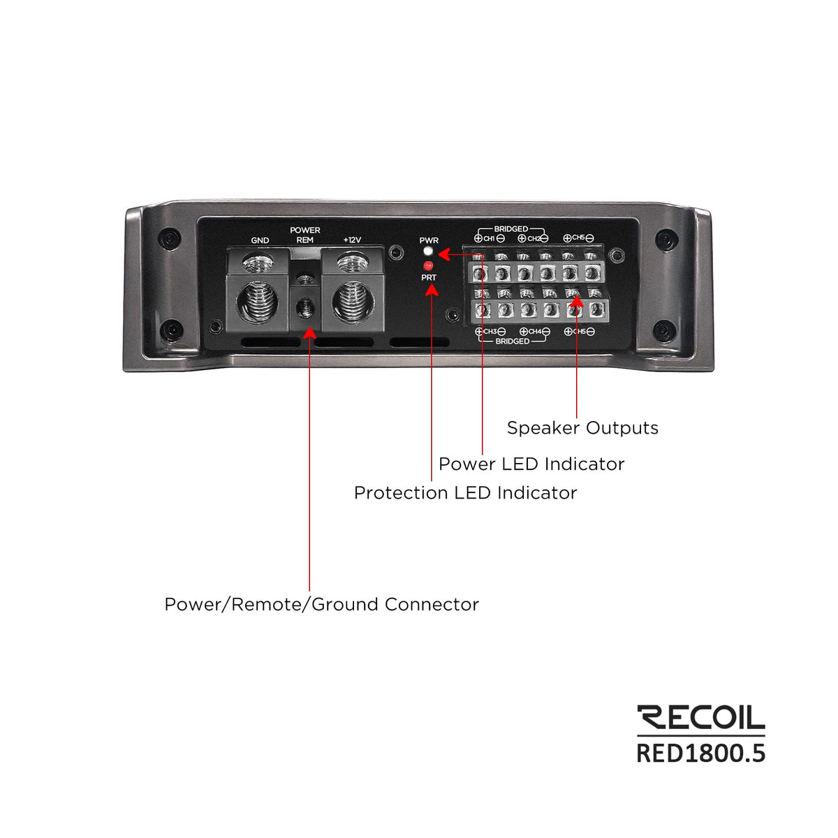 5-Channel Car Audio Amplifier 1800W H278
