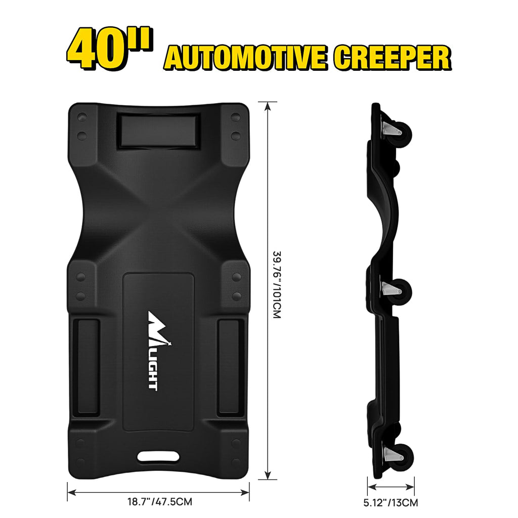 40" Mechanic Plastic Creeper with Padded Headrest Y9208