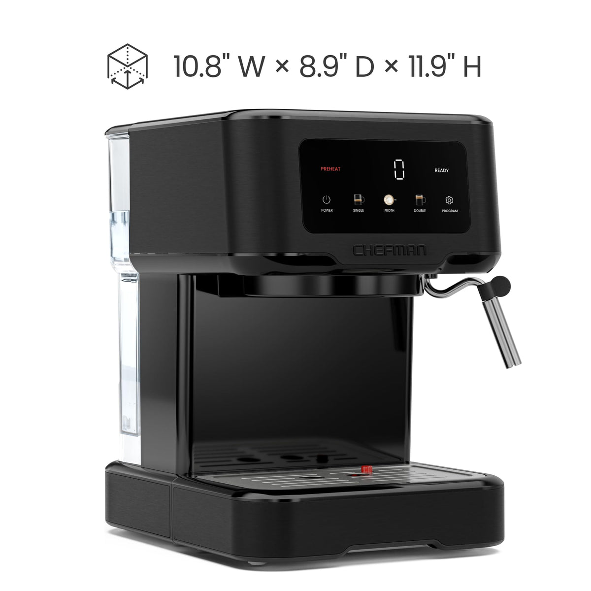 15 Bar Digital Espresso Machine with Steam Wand A80756