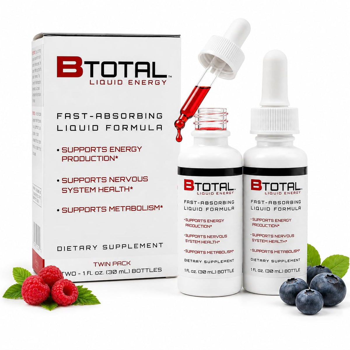 Vitamin B Complex Liquid Drops, B12, Berry, 2 fl oz C2755