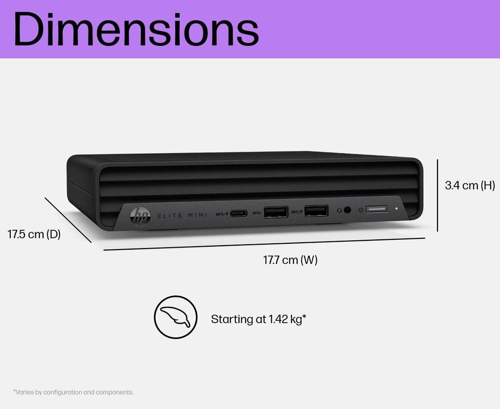 Intel i7 16GB DDR5 512GB SSD Windows 11 Pro Compact Desktop Computer Y95719