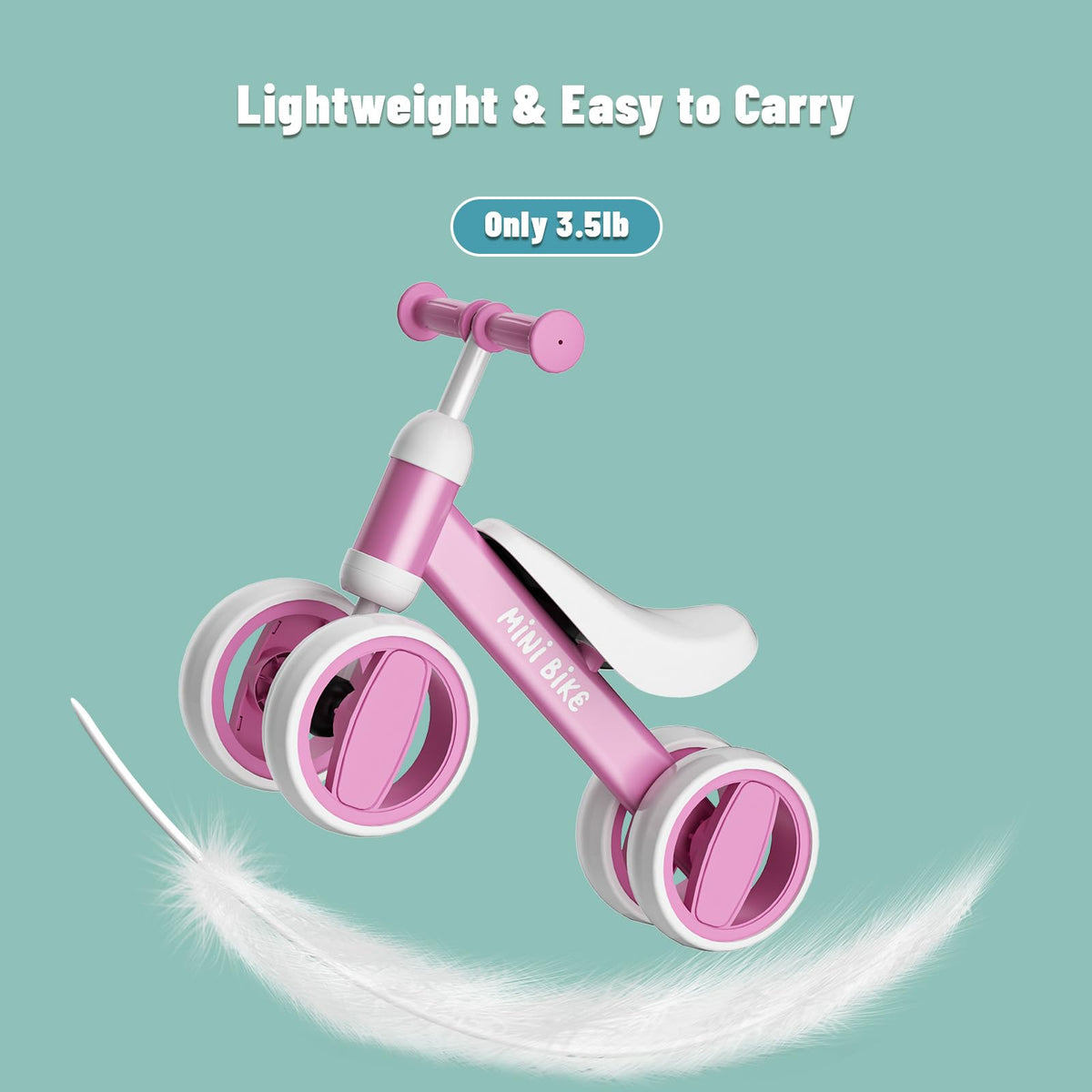 Balance Bike 4 Silent Wheels Soft Seat E923389