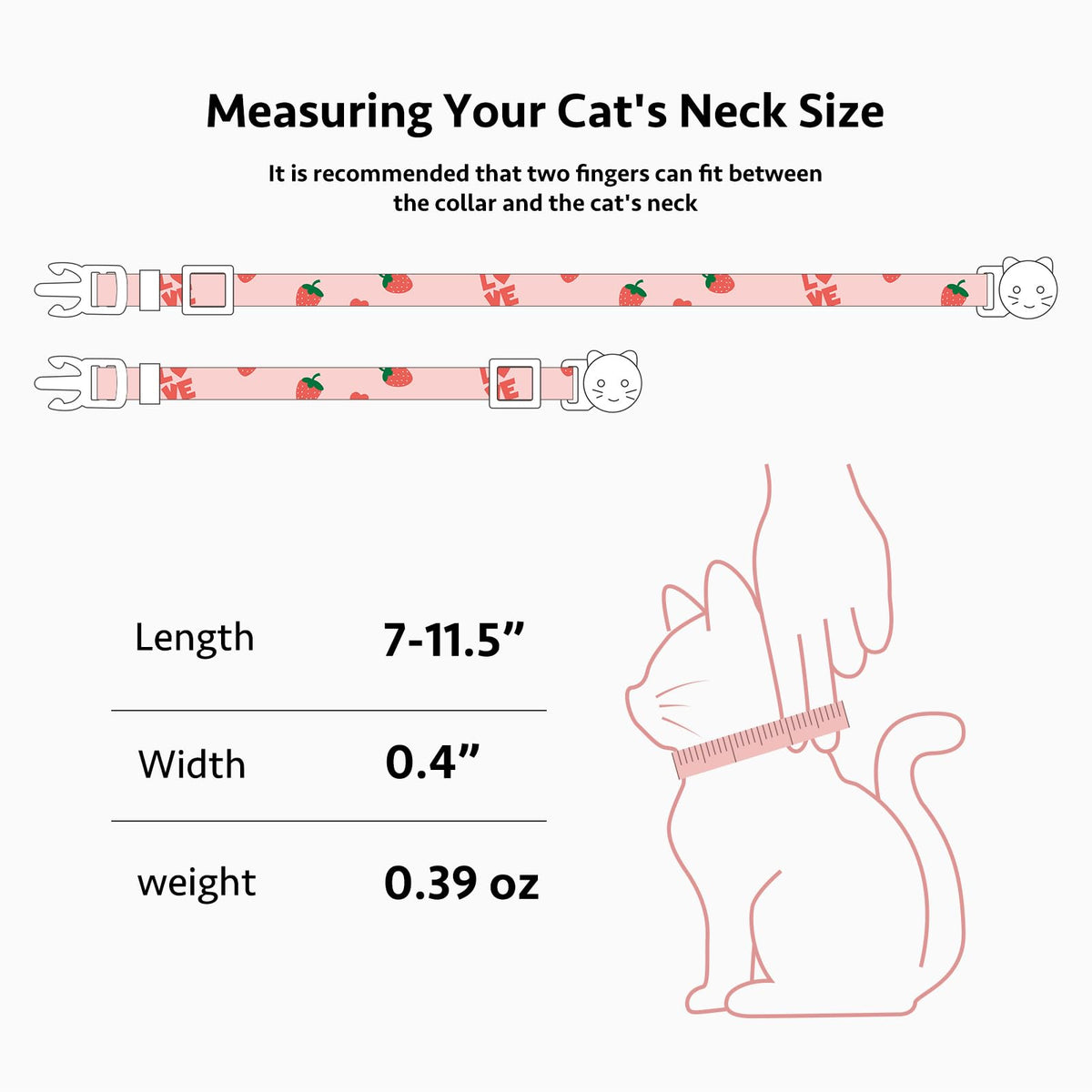 2 Pack Cotton Cat Collar C816038