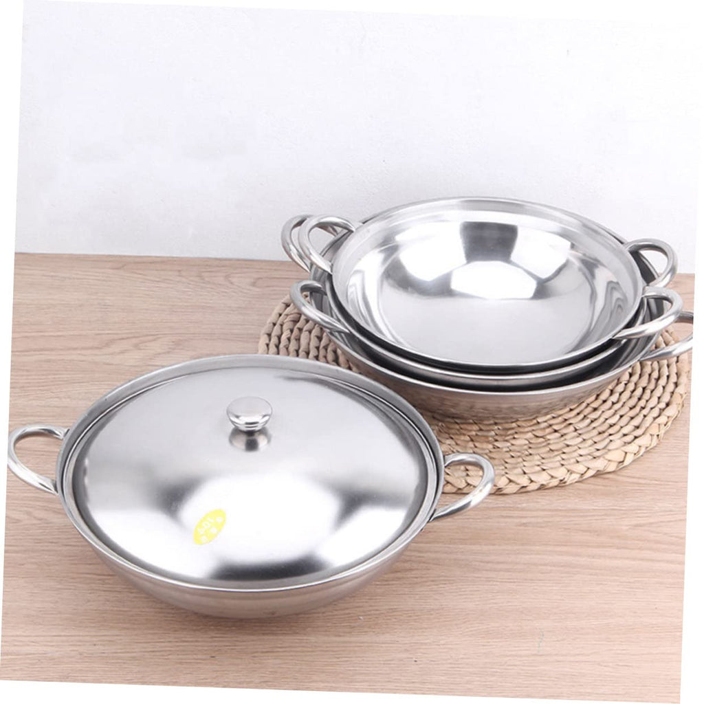 Stainless Steel Double Handle Cooking Pot with Lid T841834