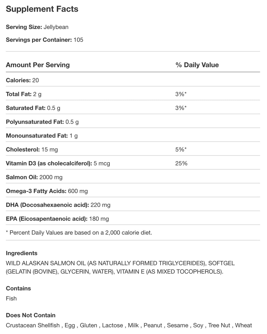 Wild Salmon Oil 1000 mg Softgels I298