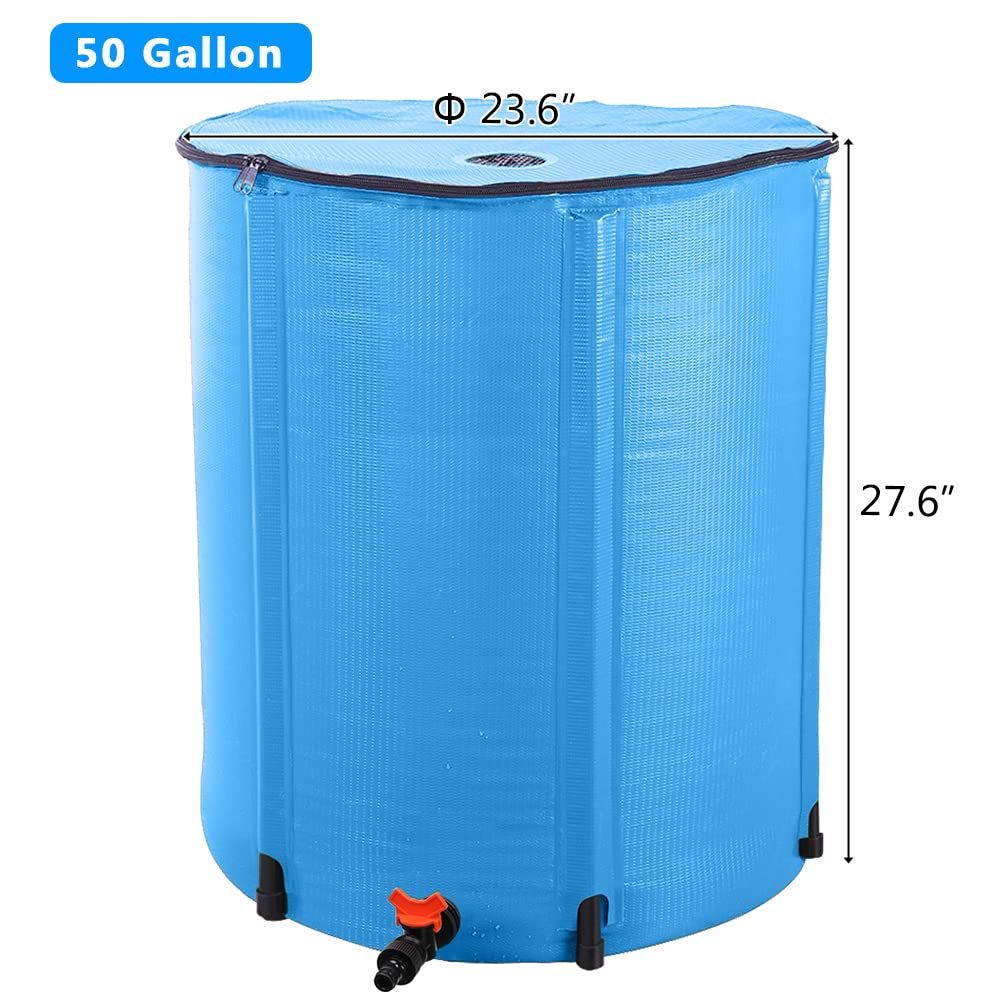 50 Gallon Blue Collapsible Rain Barrel O6292