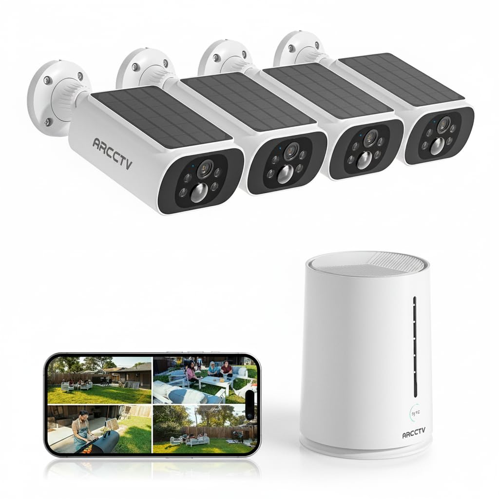 Solar Security Cameras Wireless Outdoor 4MP 2.5K HD P630