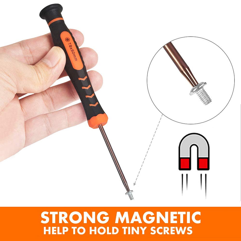 Torx Screwdriver Set of T2-T15, 10-Piece Magnetic Security Screwdrivers L266434