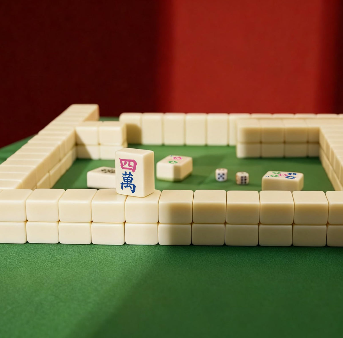 Mini Mahjong Set with 166 White Tiles N41330