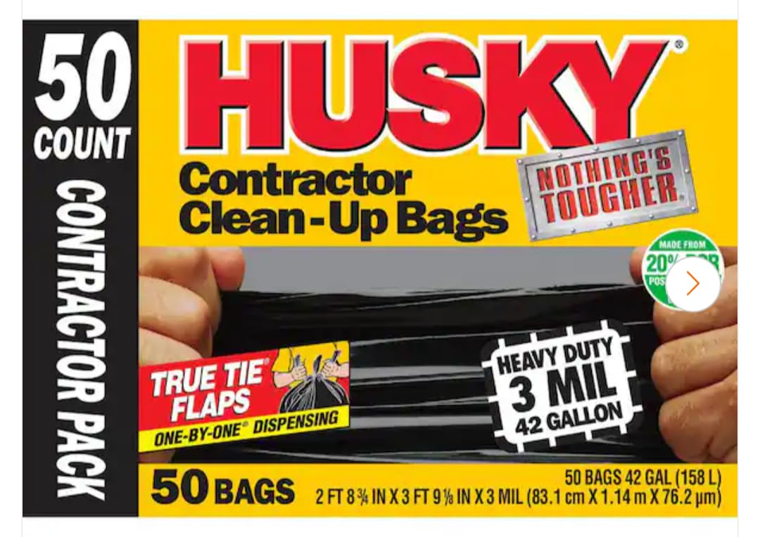 42 Gallon Heavy Duty Black Trash Bags Y261772