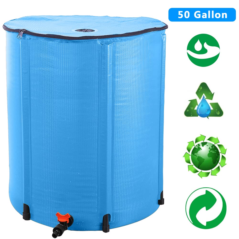 50 Gallon Blue Collapsible Rain Barrel O6292