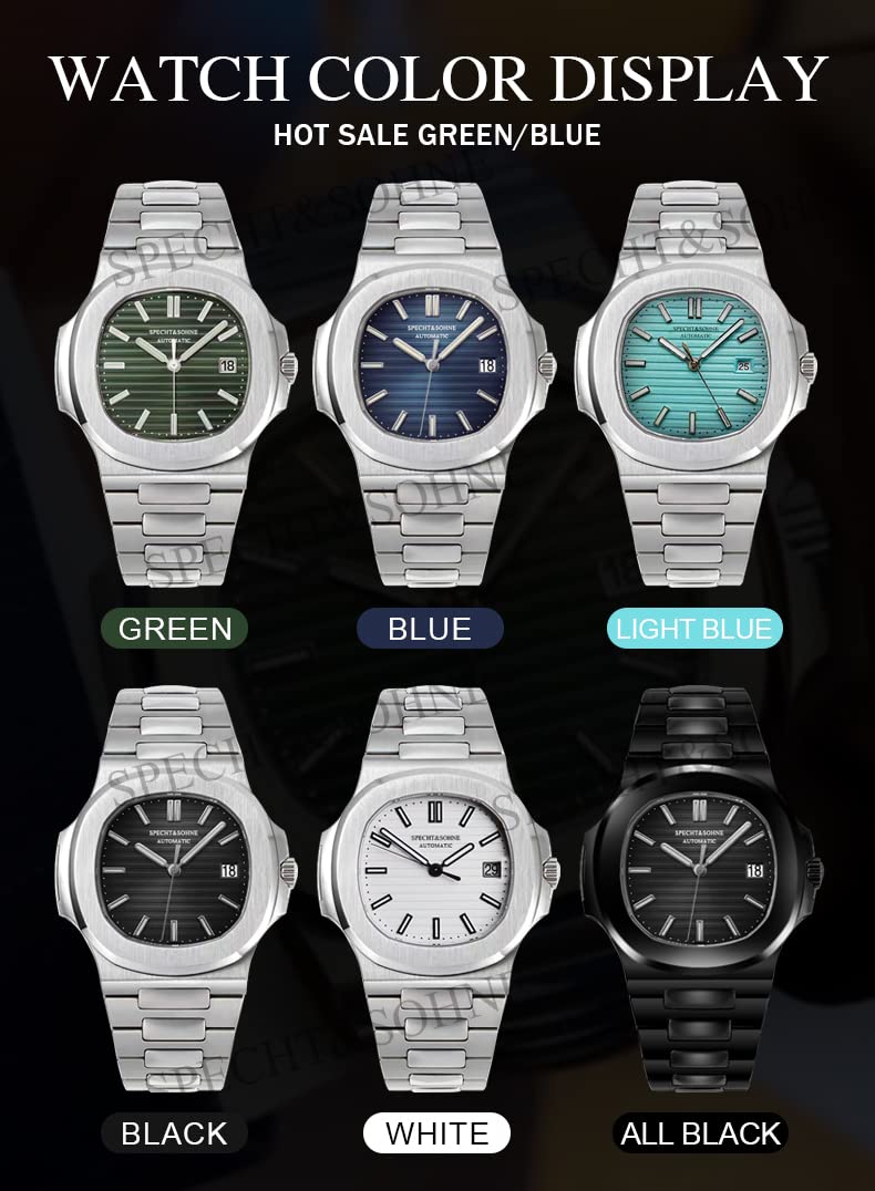 Mens Mechanical Watch Automatic Sapphire Crystal 40MM D981