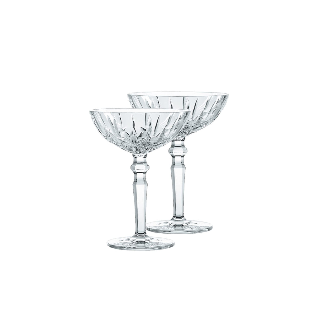 Clear Crystal Cocktail Coupe Glasses, Set of 2 Q58370