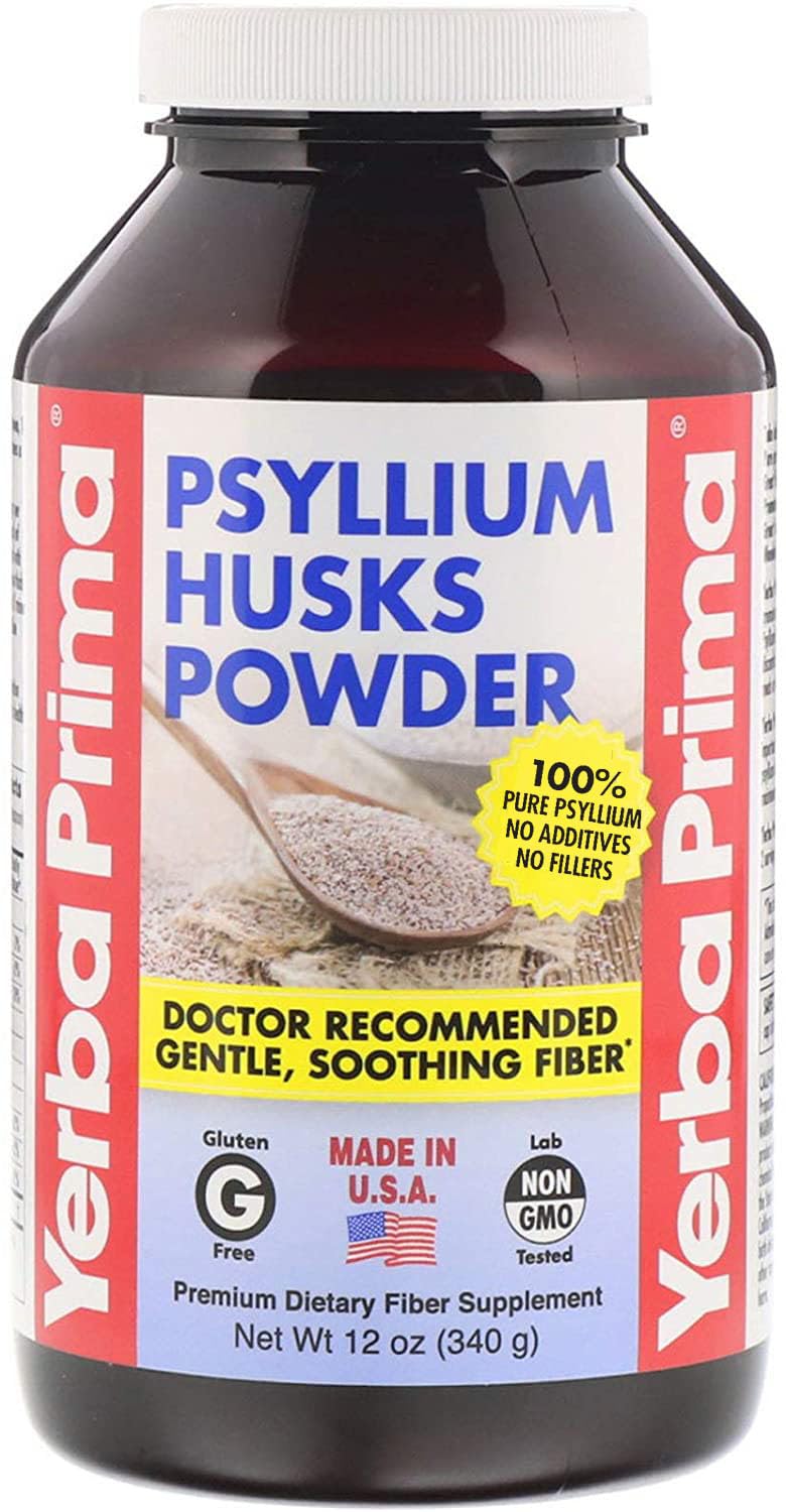 Psyllium Husks Fiber Powder, 12 Ounce Vegan Gluten Free B685