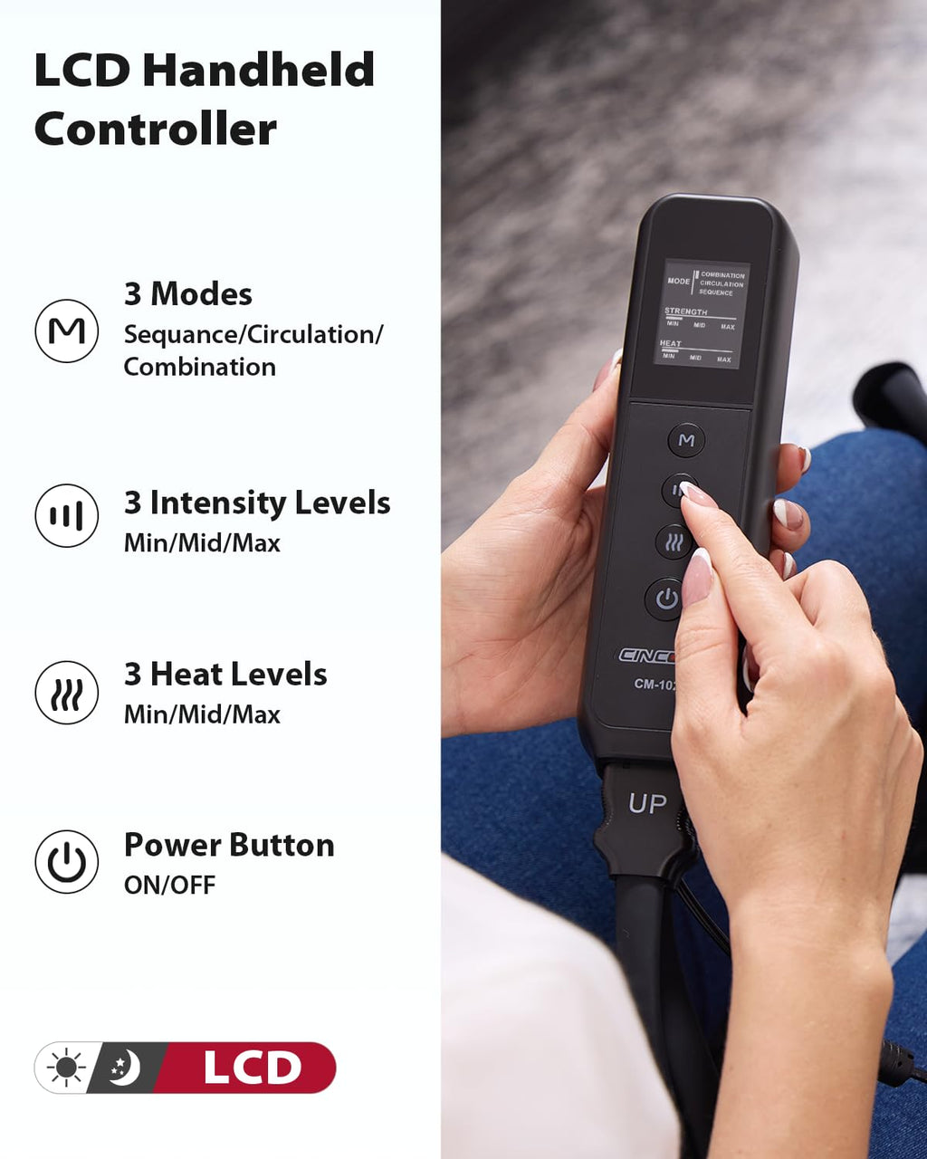 Leg Massager with Heat and Compression V220