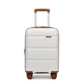 20 Inch Expandable Carry on Luggage White N18404