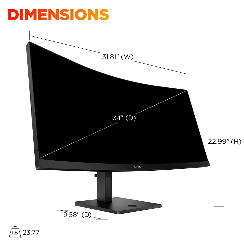 34 inch WQHD 180Hz Curved Gaming Monitor P3898