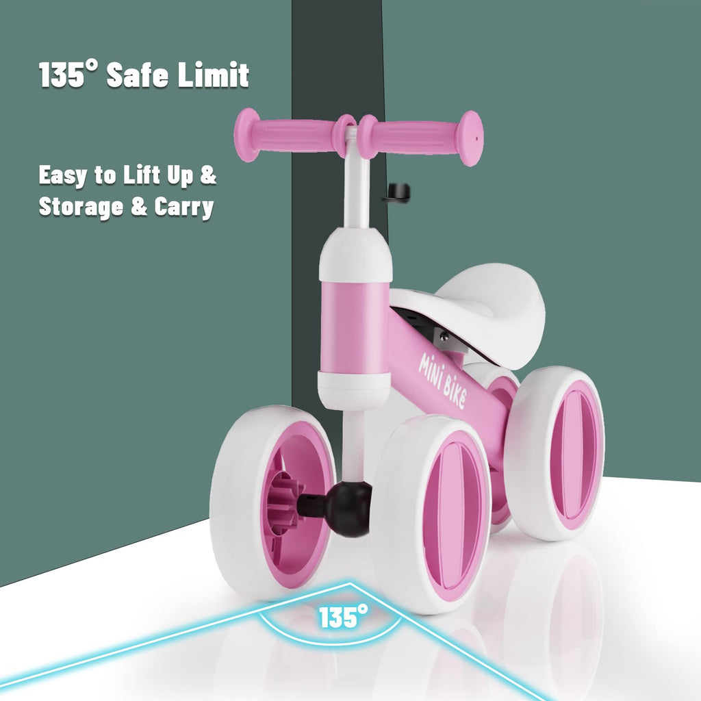 Balance Bike 4 Silent Wheels Soft Seat E923389