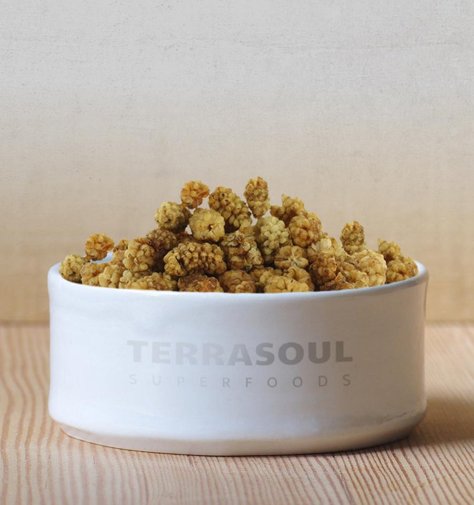 Organic Sun-dried White Mulberries, 2 Lbs (Pack of 2) M6706