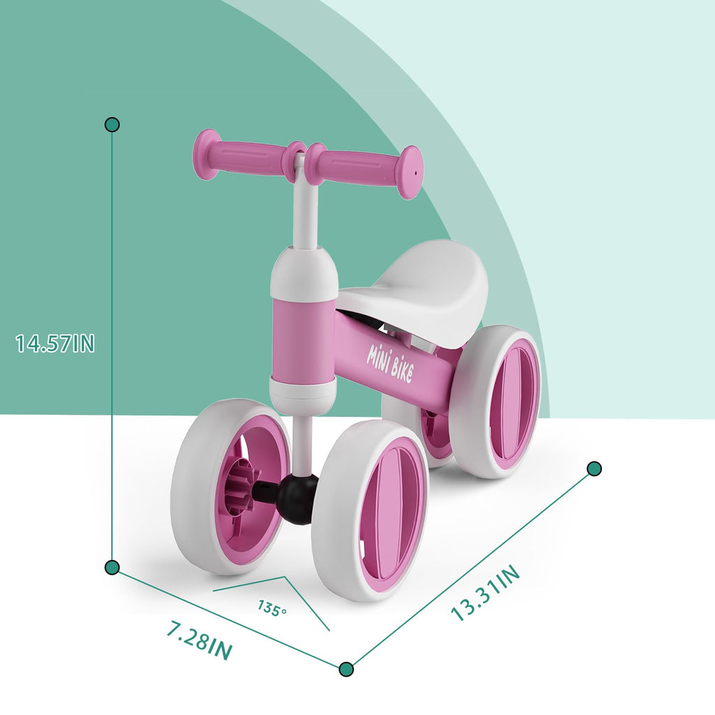 Balance Bike 4 Silent Wheels Soft Seat E923389