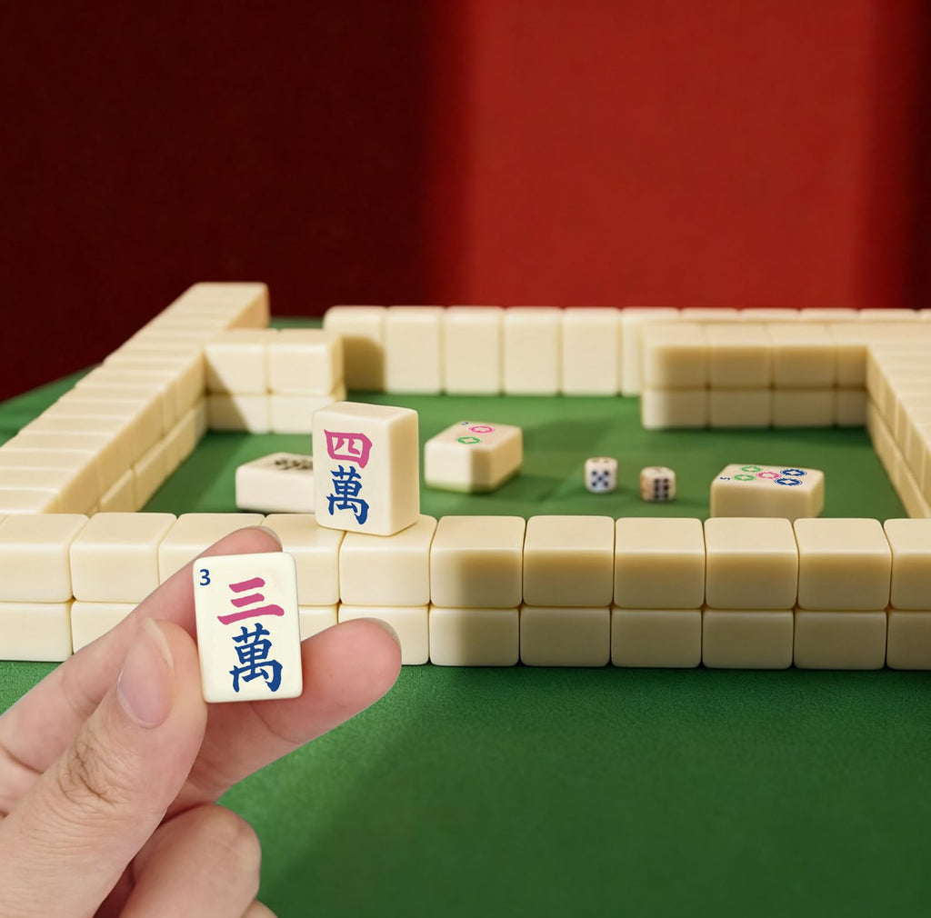 Mini Mahjong Set with 166 White Tiles N41330