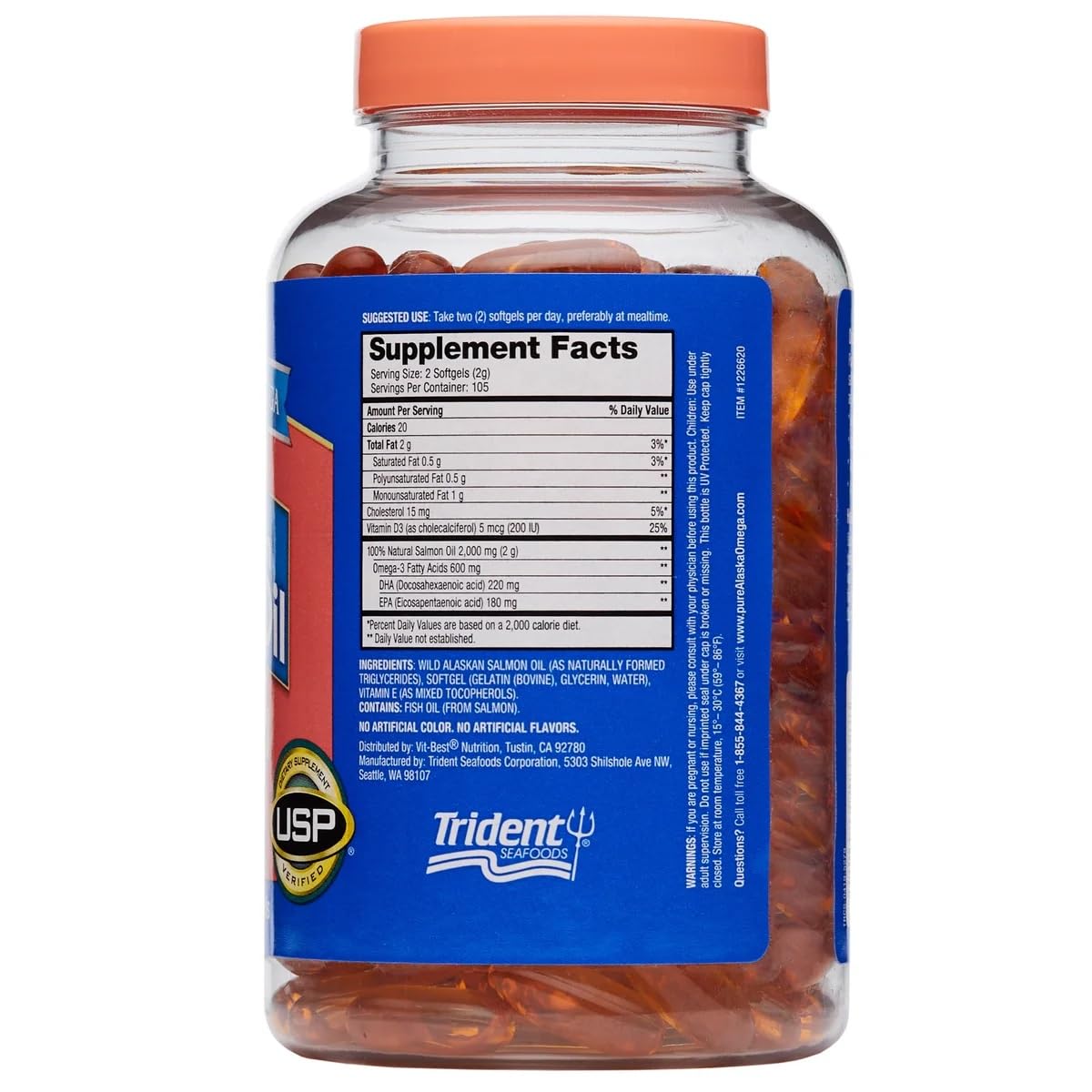 Wild Salmon Oil 1000 mg Softgels I298