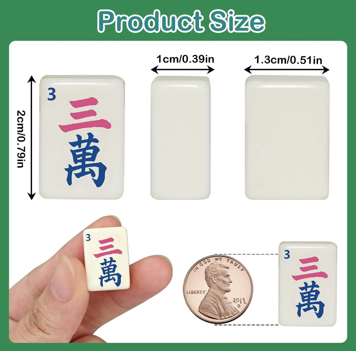 Mini Mahjong Set with 166 White Tiles N41330