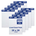Lined Sticky Easel Pad, 25 x 30 In Flip Chart, 30 Sheets/Pad, 10 Pads Q54742