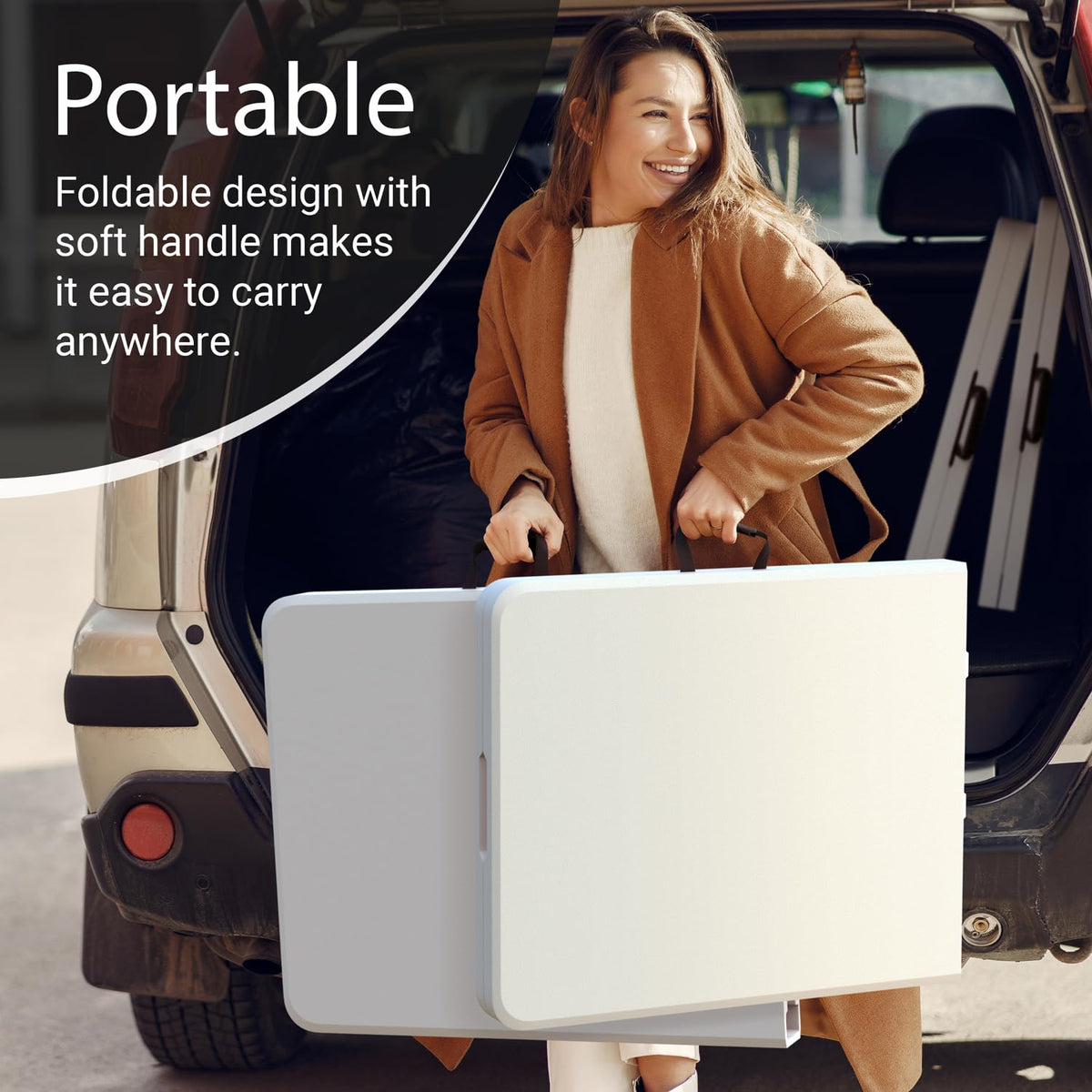 6 Feet Foldable Table with Steel Legs Q258082