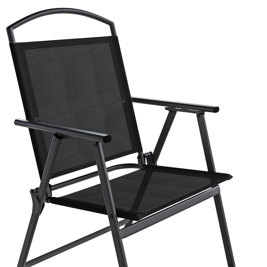 Folding Outdoor Chairs Set of 2 Black H4412