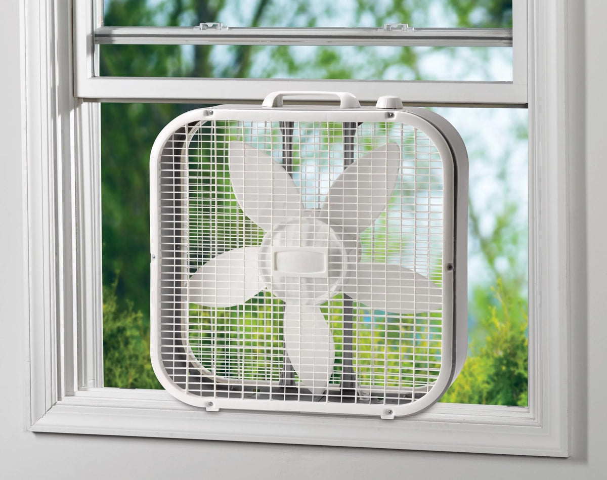 20" Weather Resistant Box Fan, 3-Speeds, White F5444
