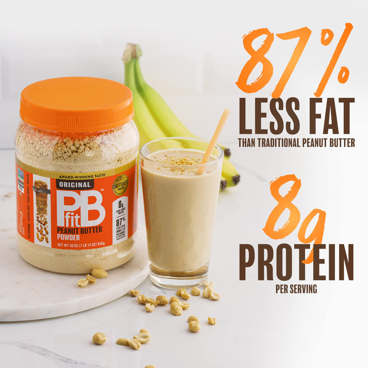 Organic Vegan Protein Powder, Chocolate Fudge 2 lbs + Original 30 oz G901