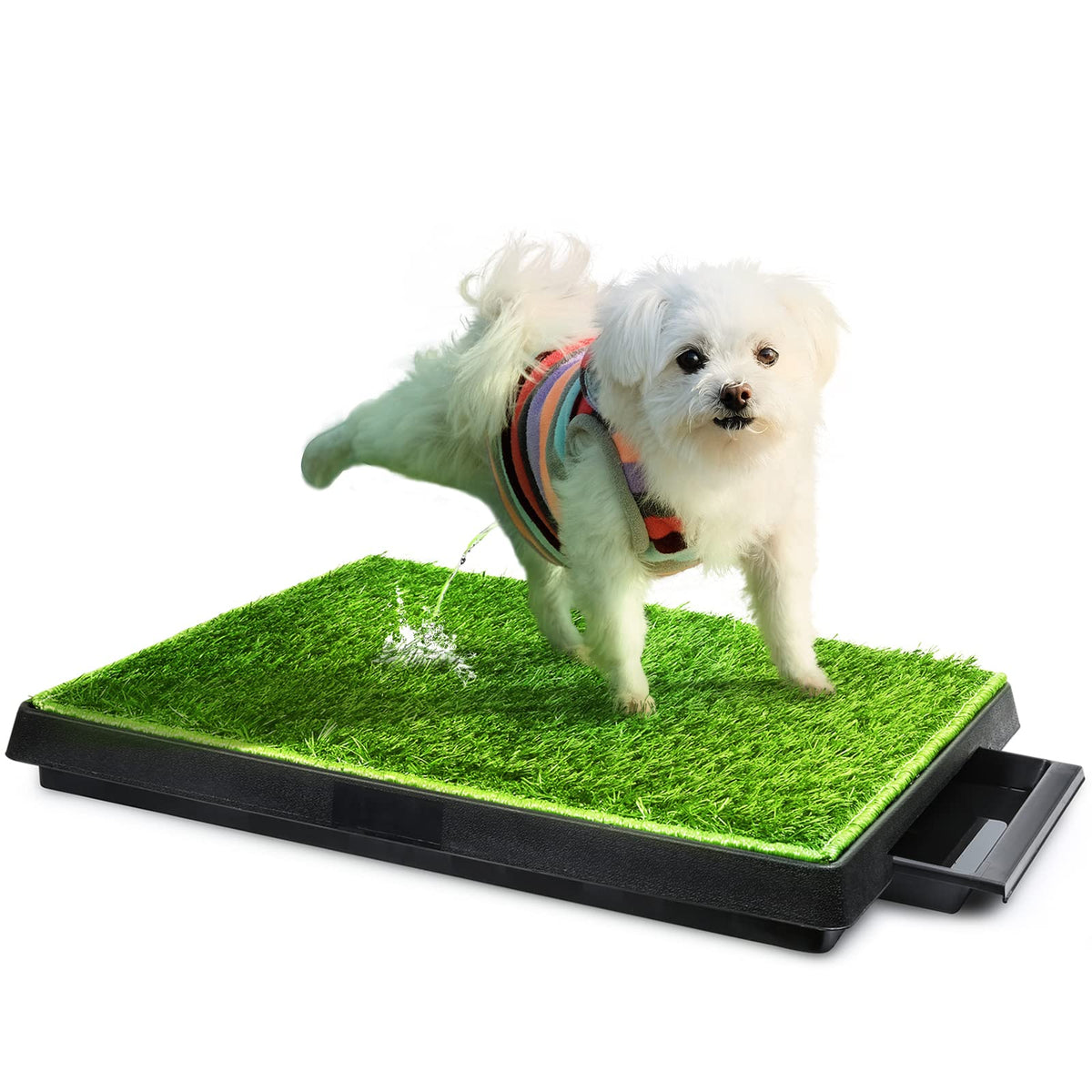 Dog Toilet Indoor Puppy Training Pad with Artificial Turf, 25"×20" O31045