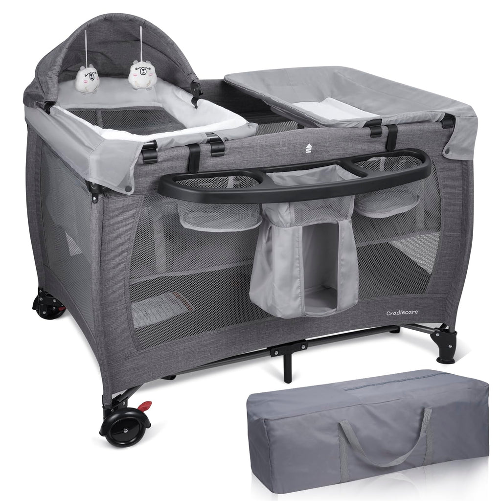 5-in-1 Pack and Play with Bassinet & Changing Table L9618