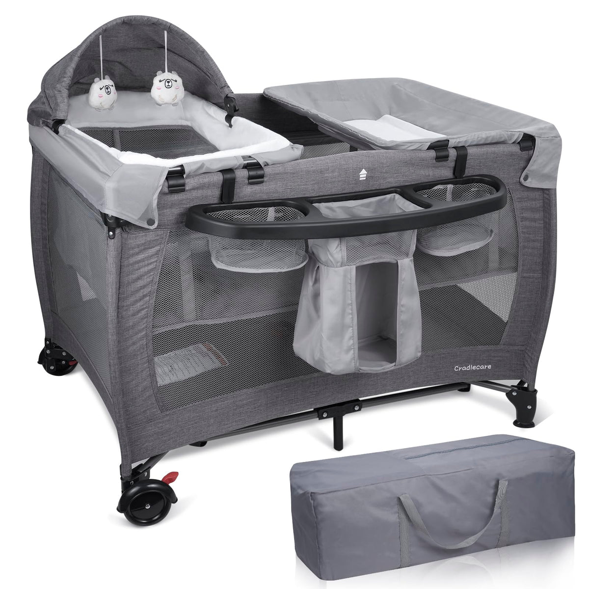 5-in-1 Pack and Play with Bassinet & Changing Table L9618