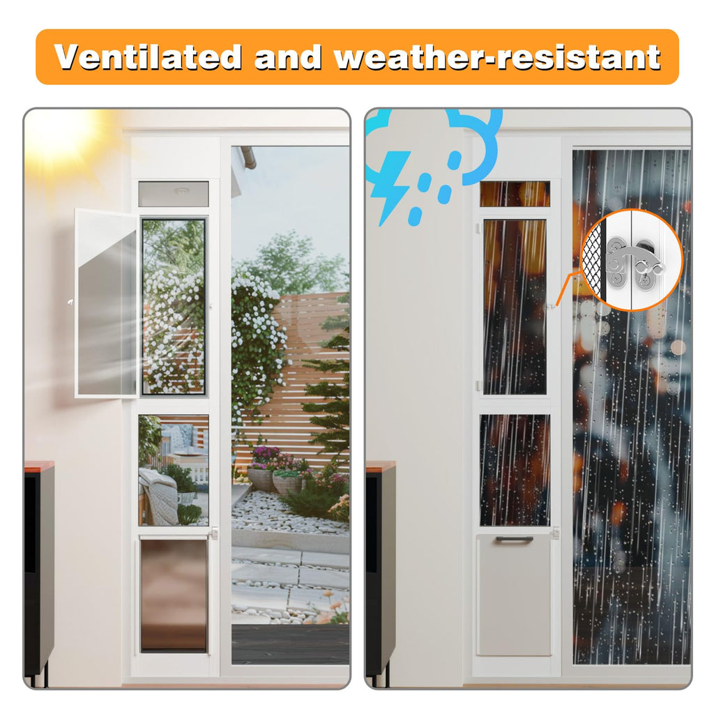 Adjustable Height Sliding Glass Door Dog Door L68911