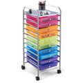 10 Drawer Metal Rolling Utility Cart A84253
