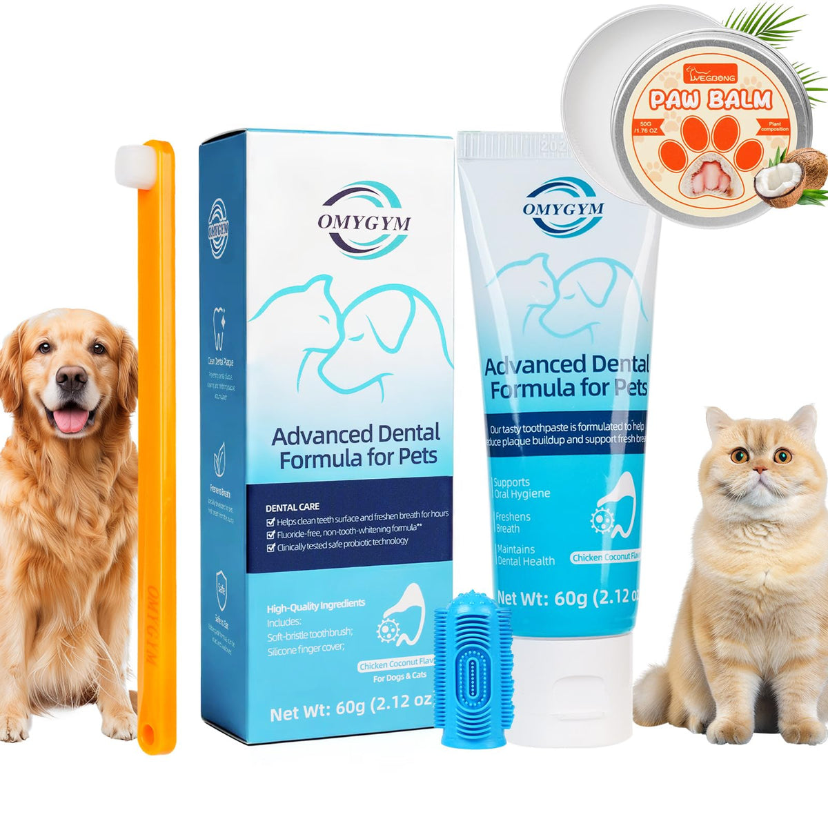 Coconut Chicken Flavor Dog Toothpaste with Toothbrush Kit 2.1oz O59032