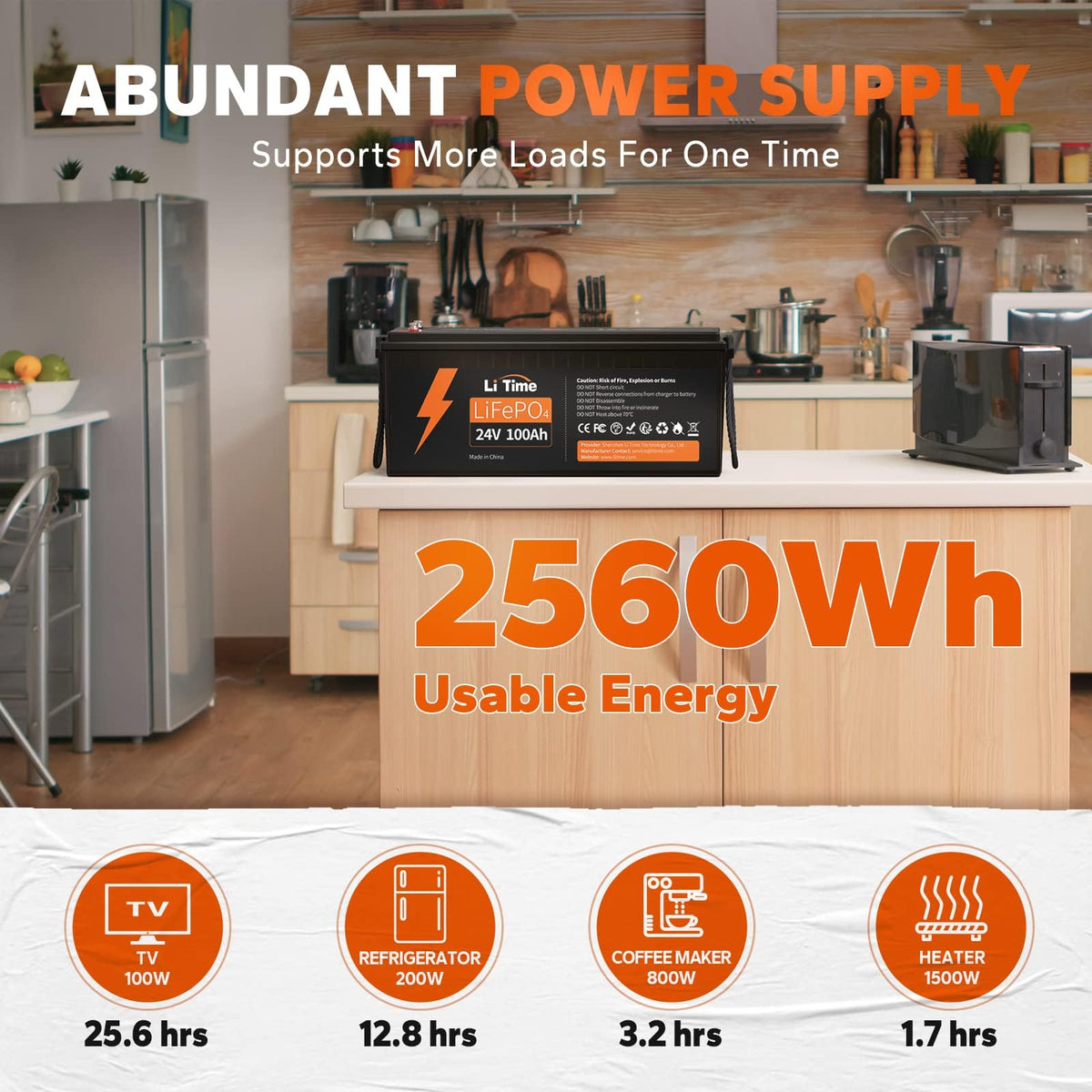 24V 100Ah LiFePO4 Lithium Battery P19730